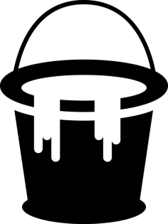 Painting In A Pail Line Tracing Svg Vector, Free Vectors File